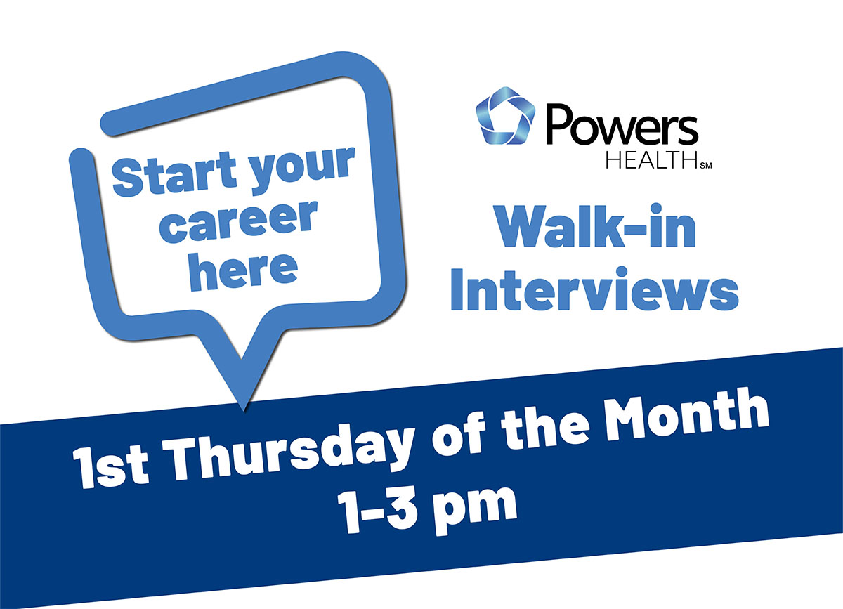 Walk-in interviews on 1st Thursday of the month