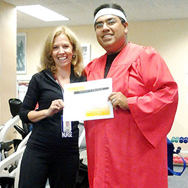 Guzman graduated from cardiac rehabilitation, changed his diet, works out and keeps his stress levels down.